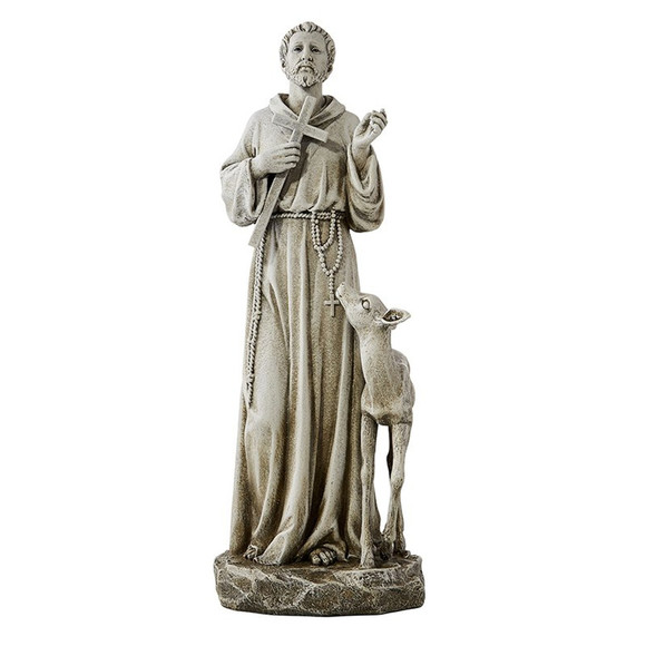 St Francis with Deer Statue - Picture 1 of 1